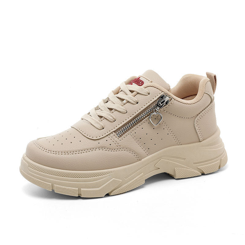 Damen Sportliche Chunky Sneakers mit Reißverschluss und rutschfester Sohle R&B