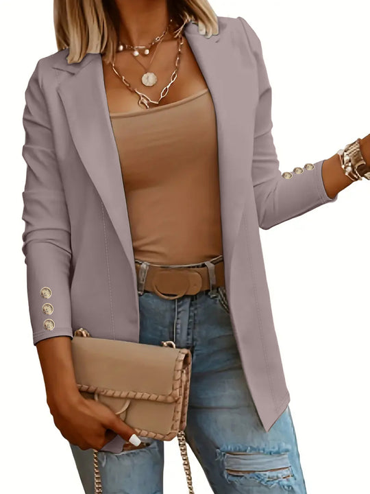 Damen Elegante Blazerjacke mit modischen Knopfdetails R&B