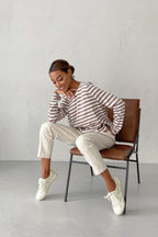 R&B | Klassischer Gestreifter Pullover