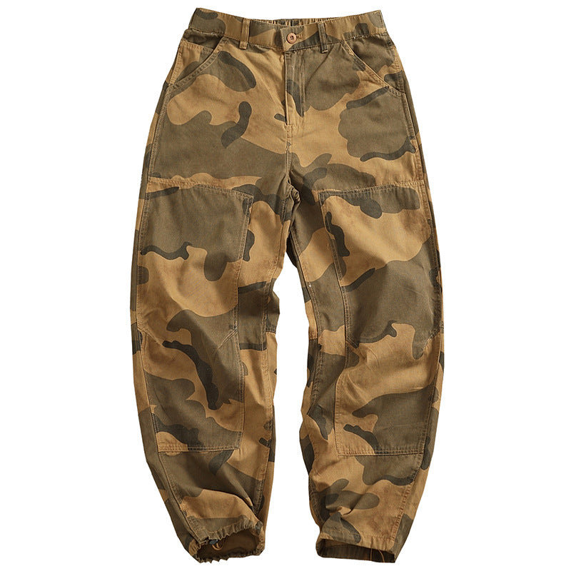 Herren Cargohose im stylischen Camouflage-Design mit elastischem Bund und praktischen Taschen R&B