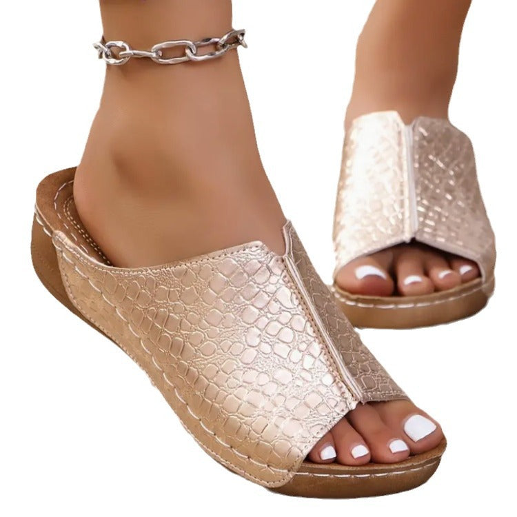 Damen Komfortable Clogs mit Glitzer-Design und anatomischem Fußbett R&B