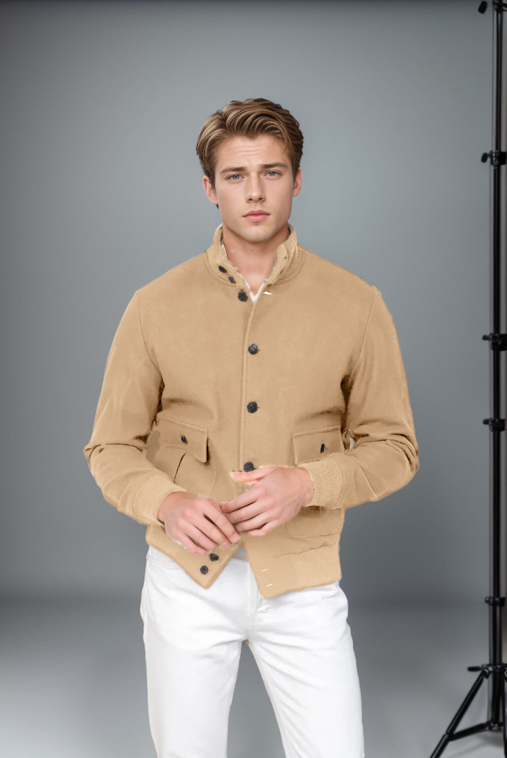 Herren modische Utility-Jacke mit praktischen Taschen R&B 1760428331
