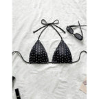 Damen Triangel-Bikini-Oberteil mit verspieltem Punkten-Design R&B