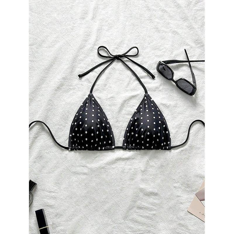 Damen Triangel-Bikini-Oberteil mit verspieltem Punkten-Design R&B