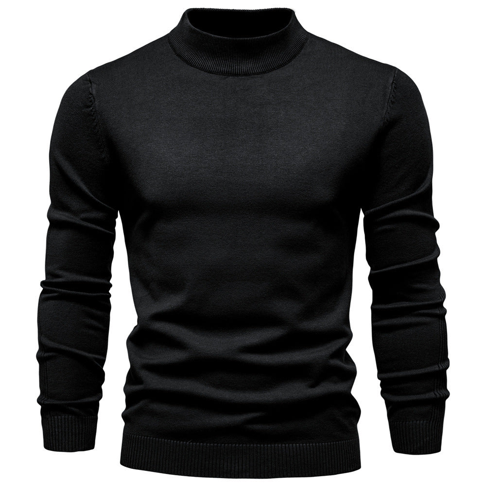Herren Rollkragenpullover aus weichem Strickmaterial mit feiner Rippstruktur R&B