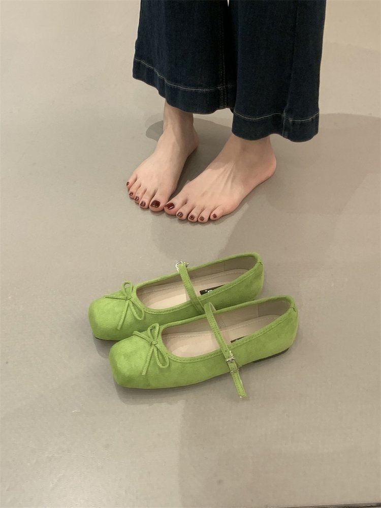 Damen Ballerinas mit modischem Riemchen und dekorativem Schleifendesign R&B