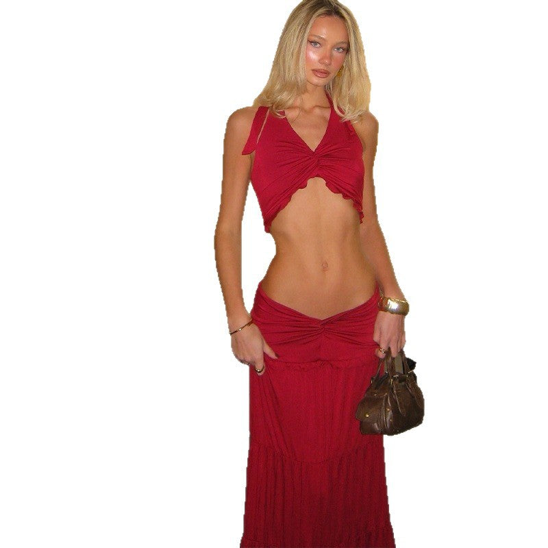 Damen Maxikleid mit verspieltem Cut-Out und Rüschendetails R&B