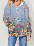 Damen modische Übergangsjacke mit Kapuze R&B