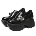 Damen modische Plateau-Schuhe mit einzigartigem Schnallen-Design R&B