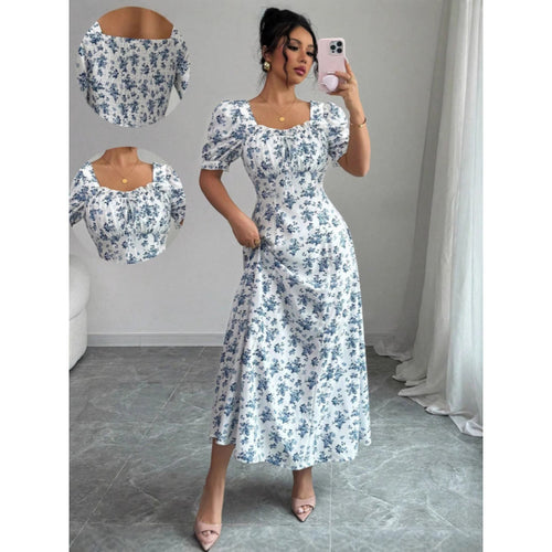 Damen Maxi-Kleid im romantischen Blumenmuster R&B