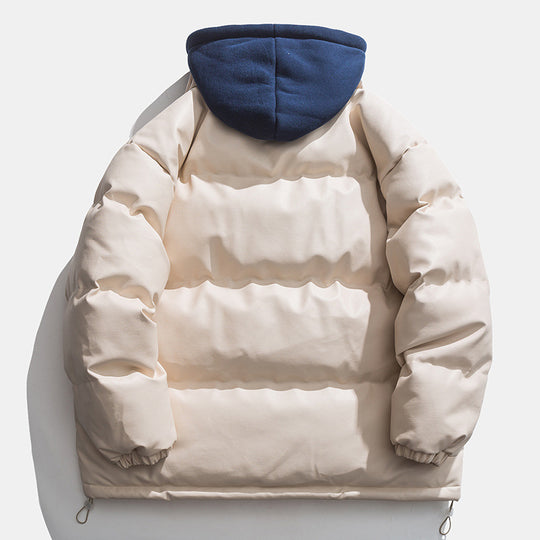 Herren hochwertige gesteppte Daunenjacke mit abnehmbarer Kapuze R&B