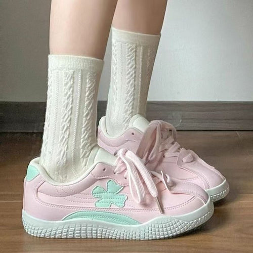 Damen modische Sneakers mit atmungsaktiver Oberflächenstruktur und rutschfester Sohle R&B