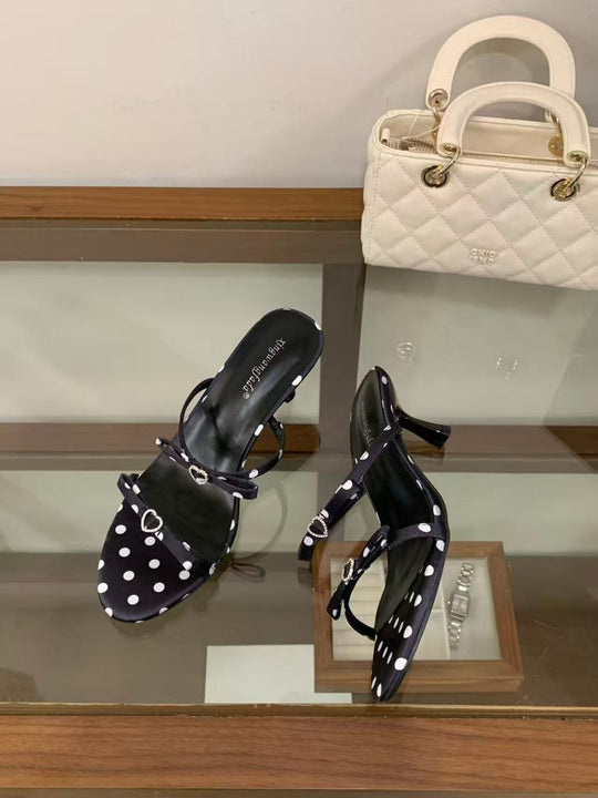 Damen Chic und komfortable Sandalen mit gepunktetem Muster R&B