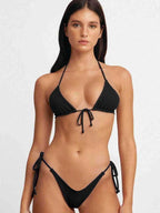 Damen Triangel-Bikini mit verstellbaren Bindändern