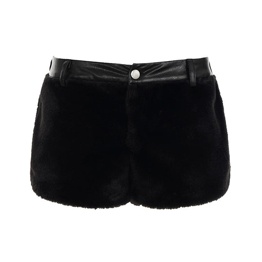 Damen Kunstfell-Shorts R&B