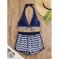 Damen Bikini-Set mit hochwertigem Chevron-Muster und verstellbaren Trägern R&B