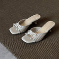 Damen modische Mules mit elegantem Schleifen-Design und komfortablem Absatz R&B