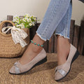 Damen Flache Ballerinas mit glitzerndem Riemen und komfortablem Fußbett R&B