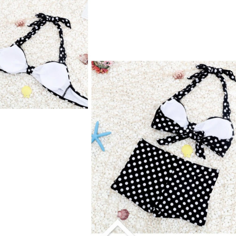 Damen Bikini-Set mit gepolstertem Oberteil und hochgeschnittenem Höschen R&B