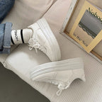 Damen Plateau Sneakers mit modernem Design und dicker Gummisohle R&B