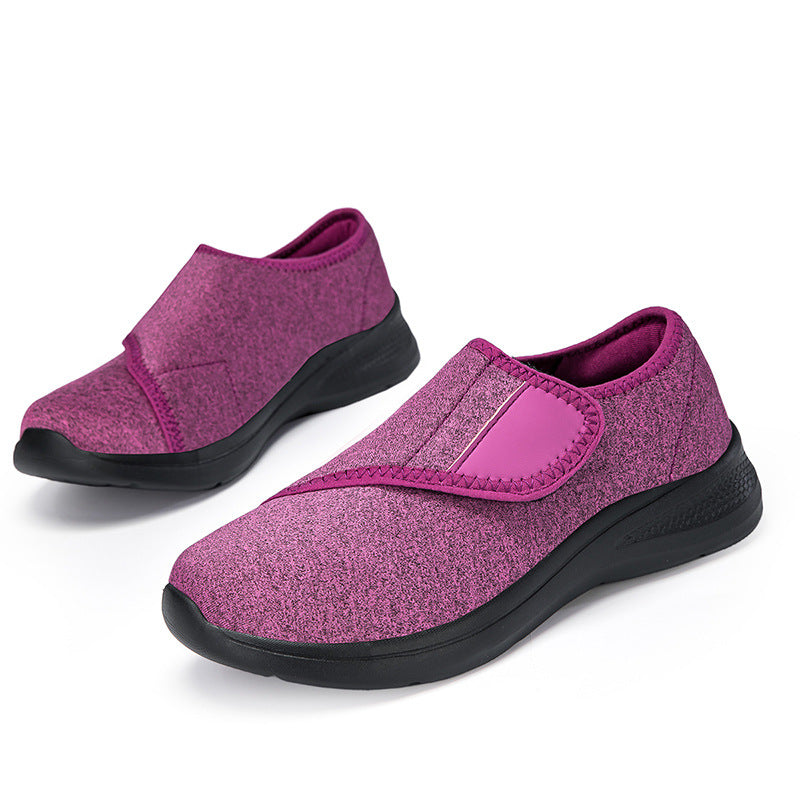 Damen Bequeme Slip-On Fitnessschuhe mit verstellbarem Klettverschluss R&B