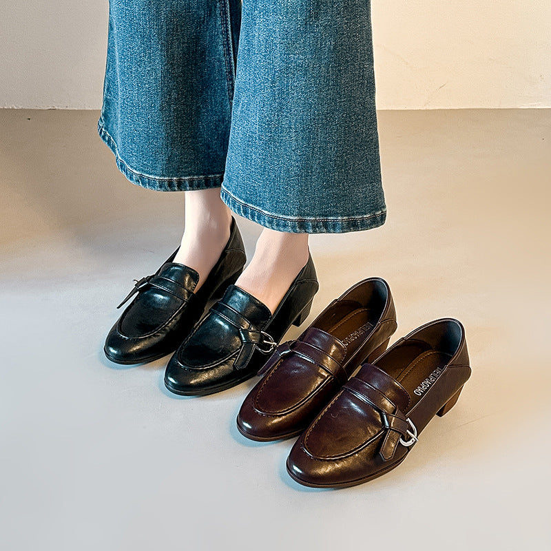 Damen Elegante Mokassins mit modischem Schnallen-Detail R&B