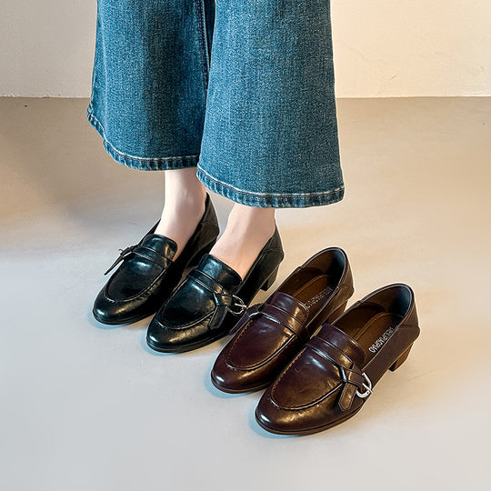 Damen Elegante Mokassins mit modischem Schnallen-Detail R&B