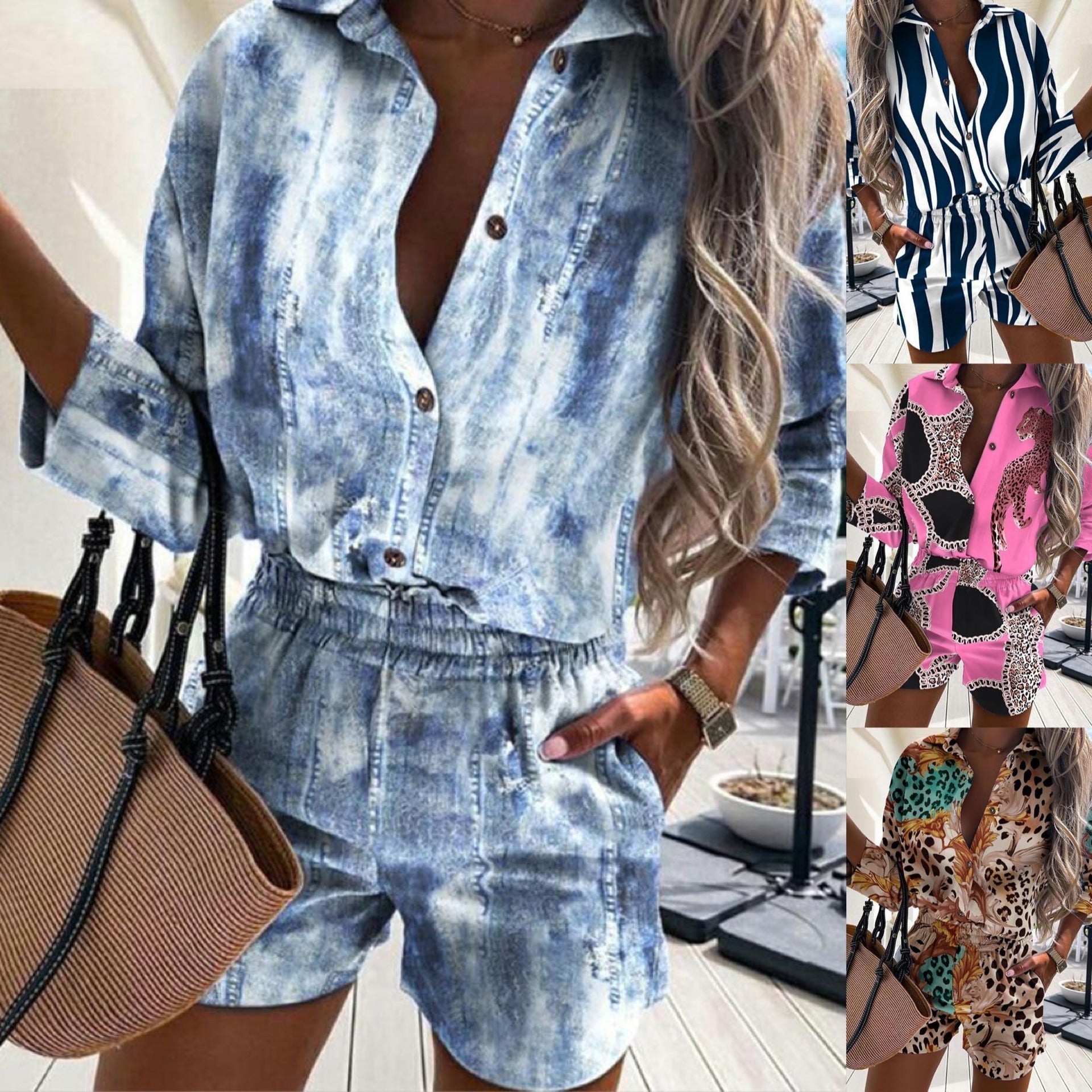 Damen Kurzarm-Jumpsuit mit Schickem ZR&Bra-Design und Elastischem Bund R&B