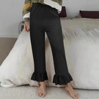 Damen Flauschige Culotte mit Volantabschluss R&B
