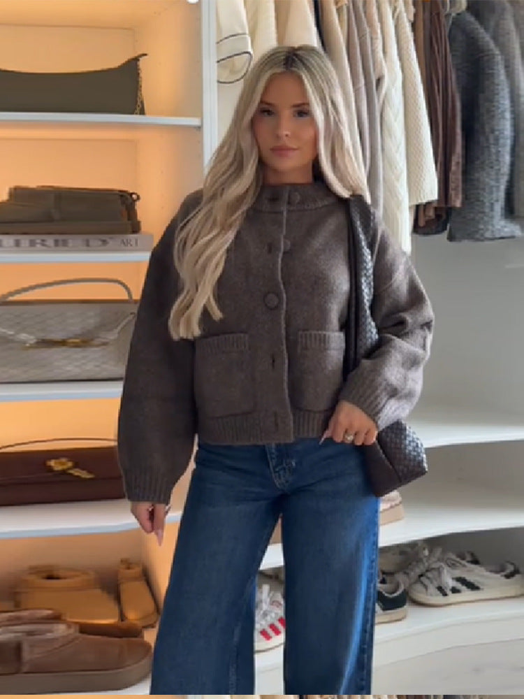 Damen Kuscheliger Strickmantel R&B