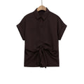 Damen Kurzarmbluse mit Knotendetail und elegantem Schnitt R&B