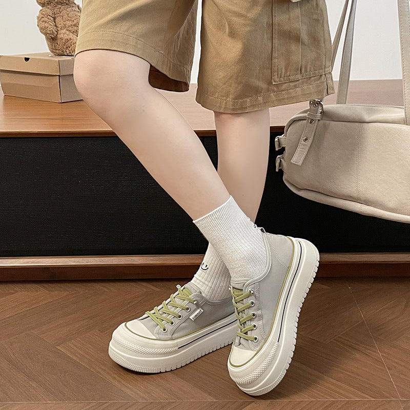 Damen Komfortable Sneaker mit dicker Plateau-Sohle und atmungsaktivem Obermaterial R&B