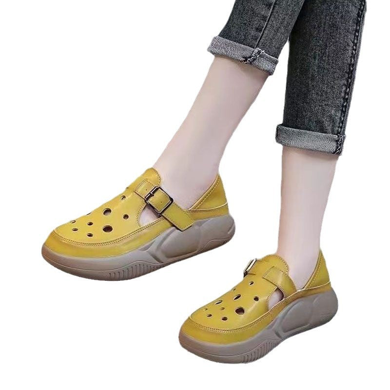 Damen modische Clogs mit praktischer Schnalle R&B