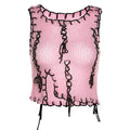 Damen luftiger Strickpulli mit dekorativen Nähten R&B