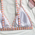 Damen Triangel-Bikini-Set mit floralem Muster und verspieltem Design R&B