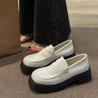 Damen modische Slip-On Loafer mit robustem Sohlenprofil und eleganter Lederausstattung R&B