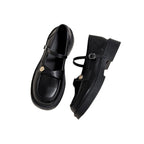 Damen elegante Mary Jane Loafers mit modischem Riemchen und komfortablem Fußbett R&B
