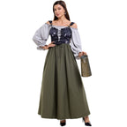 Damen Trachtenkleid mit romantischem Oberteil und fließendem Rock R&B