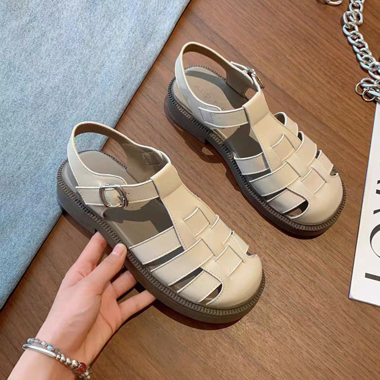 Damen Komfortable Sandalen mit verstellbarem Riemen und rutschfester Sohle R&B