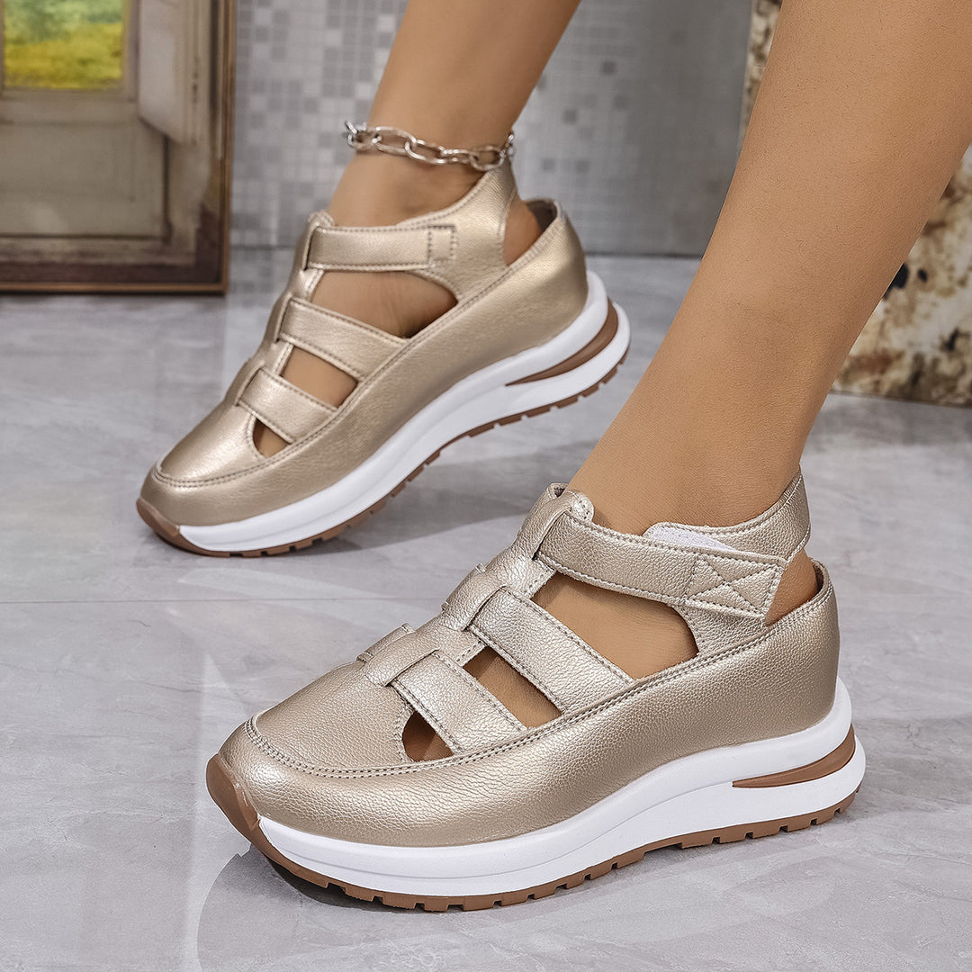 Damen Sportliche Keilsandalen mit atmungsaktiver Konstruktion und rutschfester Sohle R&B