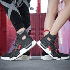 Damen Sportliche High-Top Sneaker mit verstellbarem Riemensystem R&B