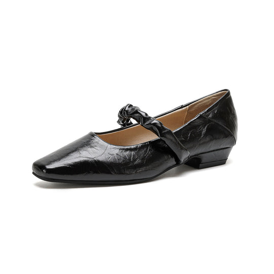 Damen elegante Ballerinas mit modischem Riemen und bequemem Absatz R&B