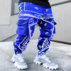 Herren nan Bandana-Cargo-Jogginghose mit Kordelzug und elastischen Bündchen R&B