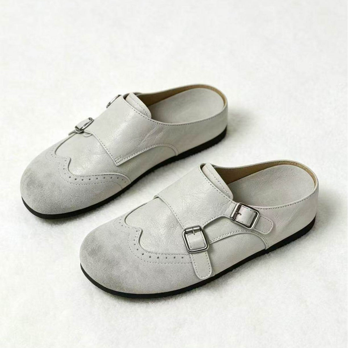 Damen elegante Clogs mit modischem Schnallen-Design R&B