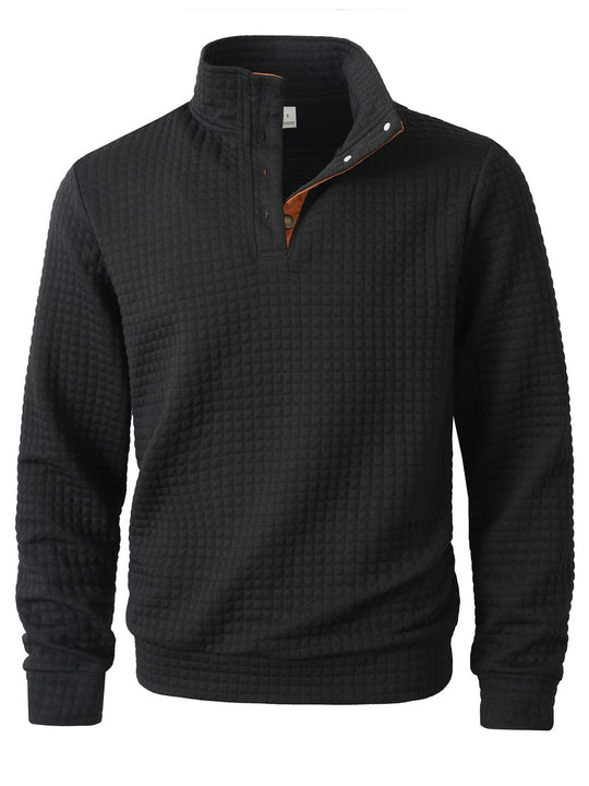 Herren stylischer Pullover mit modischem Stehkragen R&B