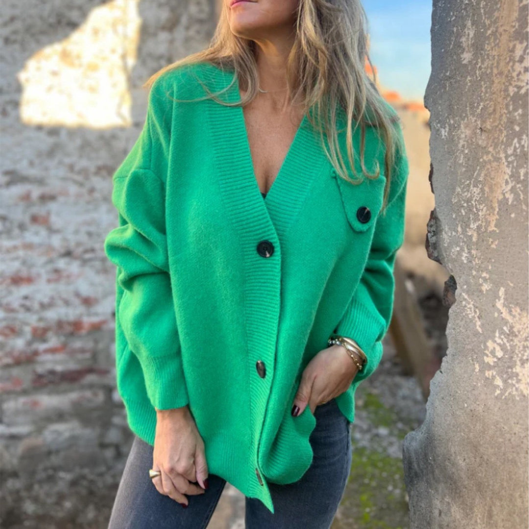 Damen Oversized Strickjacke R&B