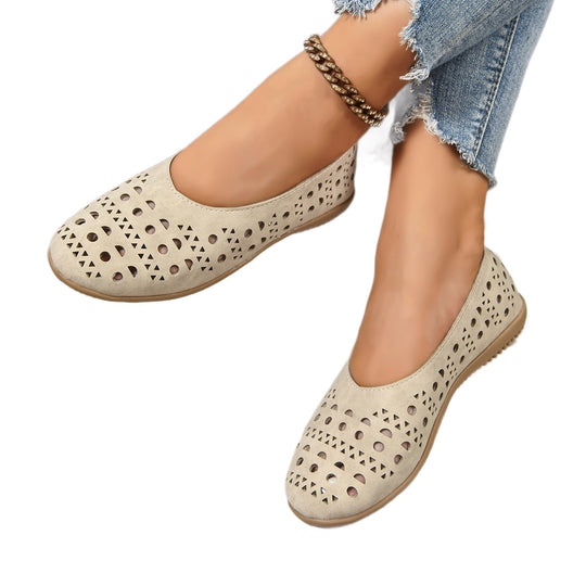 Damen Komfortable Ballerinas mit filigranem Schnitt R&B