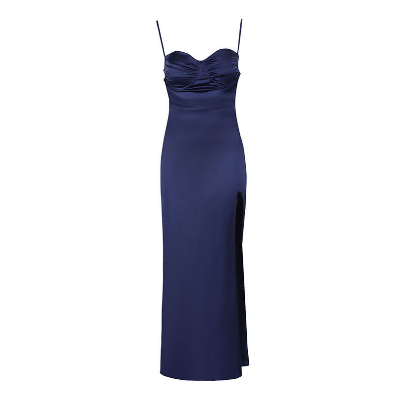 Damen Elegantes Abendkleid mit raffinierten Rüschendetails und seitlichem Schlitz R&B