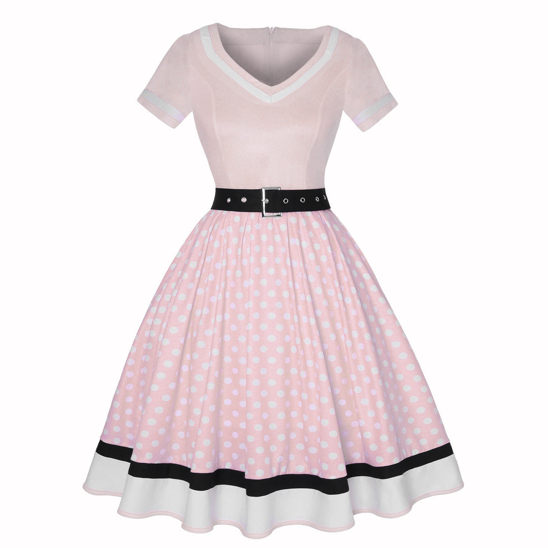 R&B | Vintage Hepburn Polka Dot Kleid