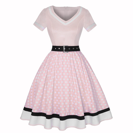 R&B | Vintage Hepburn Polka Dot Kleid